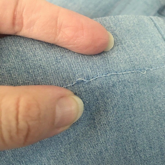 Escada Petite Bootcut Jeans Light Wash Contrast Stitch *Hemmed* - Picture 4 of 9